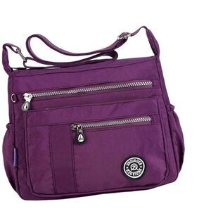 Jinqiaoer Women's Purple Nylon Crossbody Bag